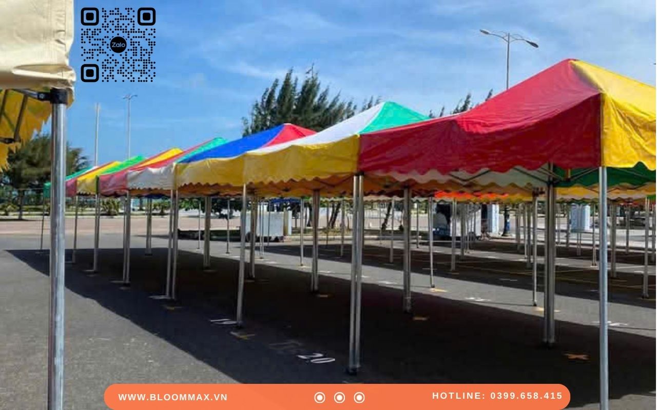 Lều xếp di động cao cấp | Khung trụ tròn